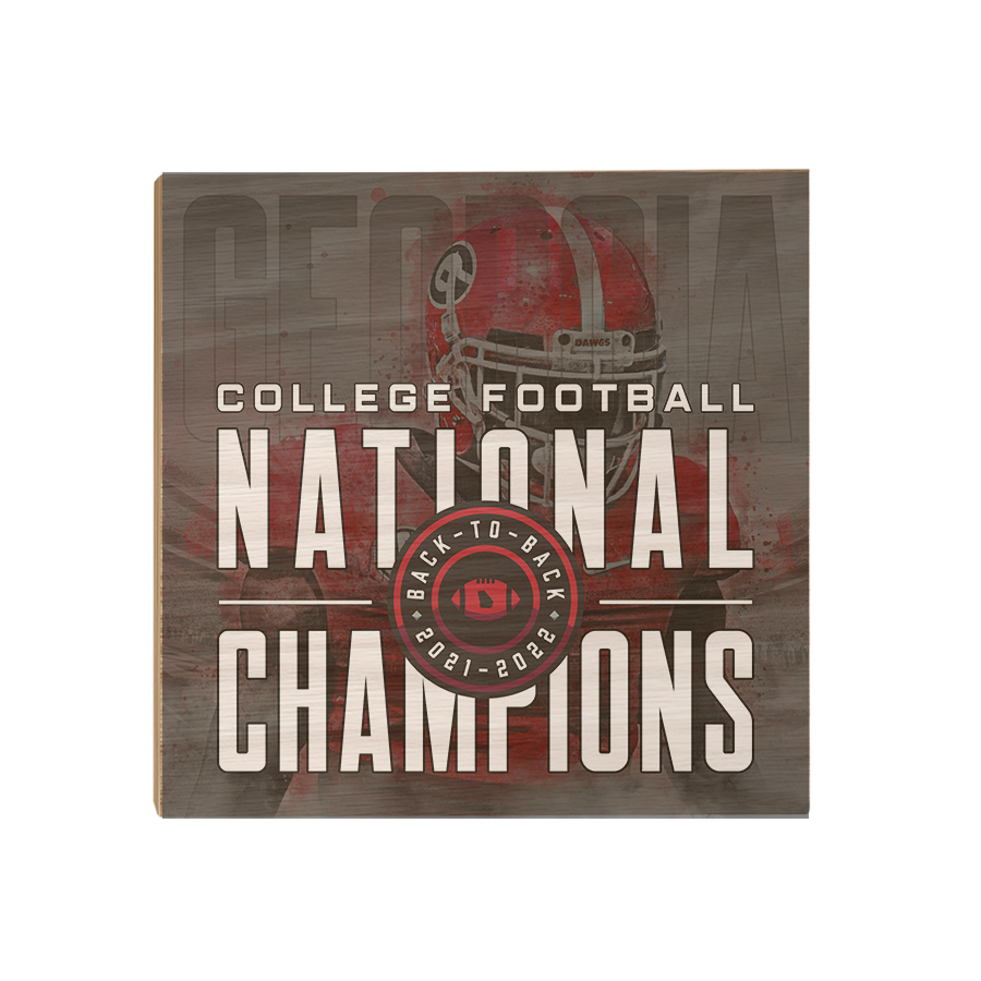 Georgia Bulldogs - Back-to-Back National Champions - College Wall Art #Canvas