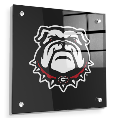 Georgia Bulldogs - Bulldog on Black - College Wall Art #Acrylic