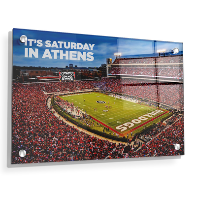 Georgia Bulldogs - It's Saturday in Athens - College Wall Art #Acrylic