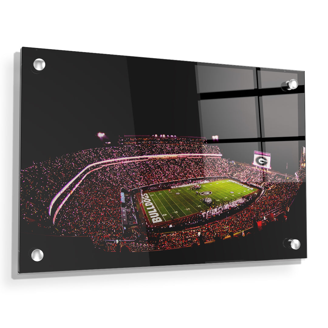 Georgia Bulldogs - Georgia Bulldogs Sanford Lights - College Wall Art #Canvas