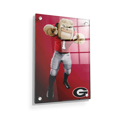 Georgia Bulldogs - Hairy Dawg Portrait - College Wall Art #Acrylic