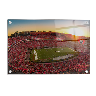 Georgia Bulldogs - Sanford Stadium Sunset - College Wall Art #Acrylic