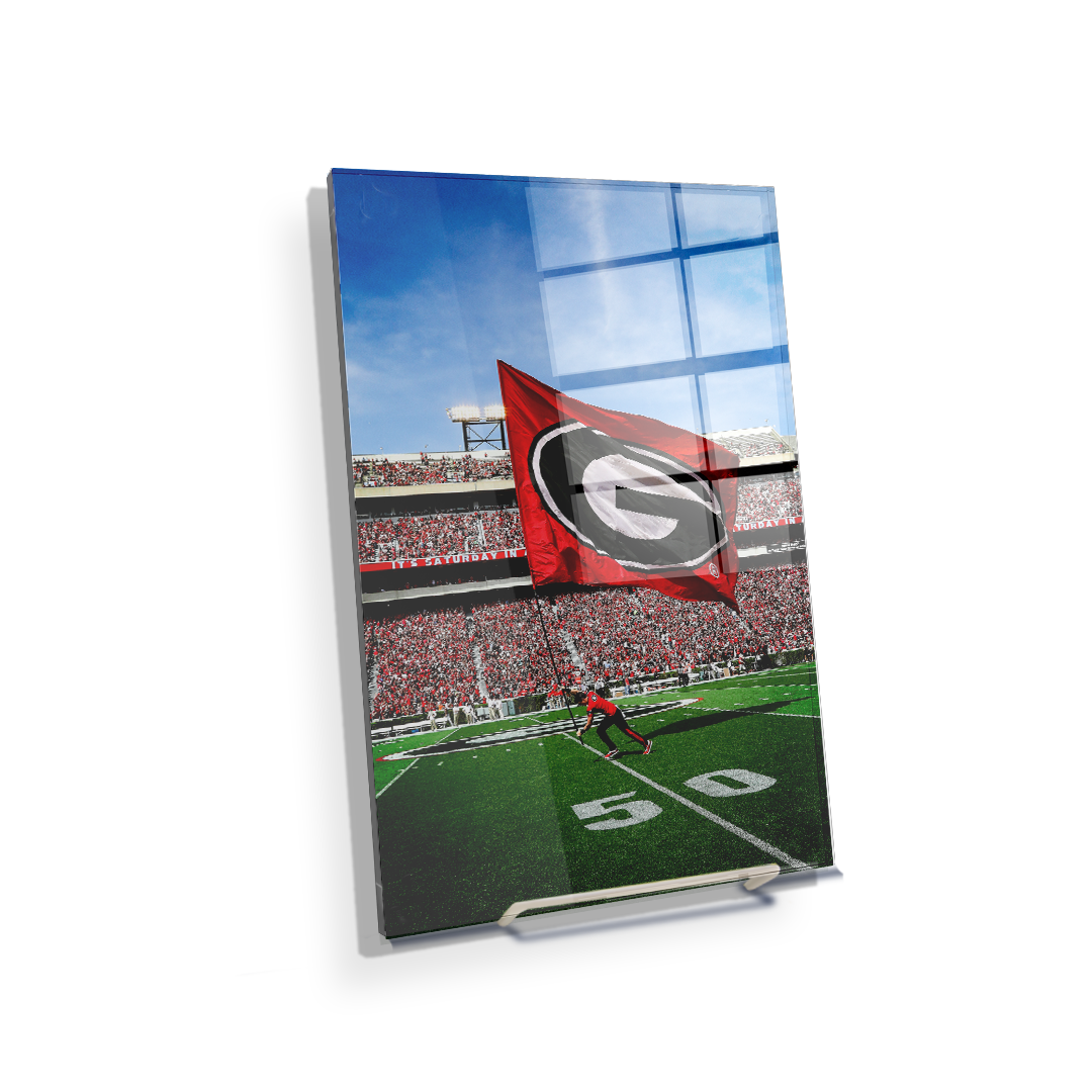 Georgia Bulldogs - The G Flag - College Wall Art #Canvas