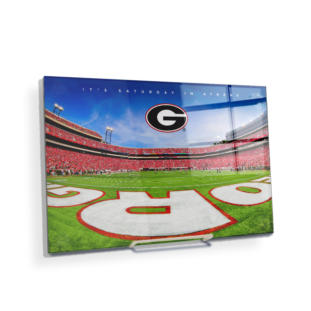 Georgia Bulldogs - It's Saturday in Athens End Zone - College Wall Art #Acrylic Mini