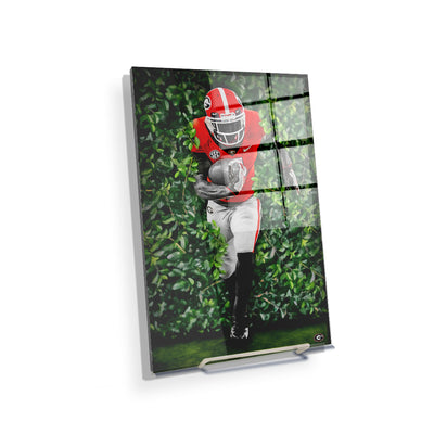 Georgia Bulldogs - Through the Hedges Oil Painting - College Wall Art #Acrylic Mini