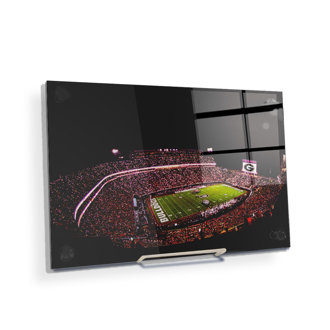 Georgia Bulldogs - Georgia Bulldogs Sanford Lights - College Wall Art #Canvas