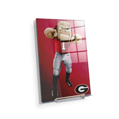 Georgia Bulldogs - Hairy Dawg Portrait - College Wall Art #Acrylic Mini