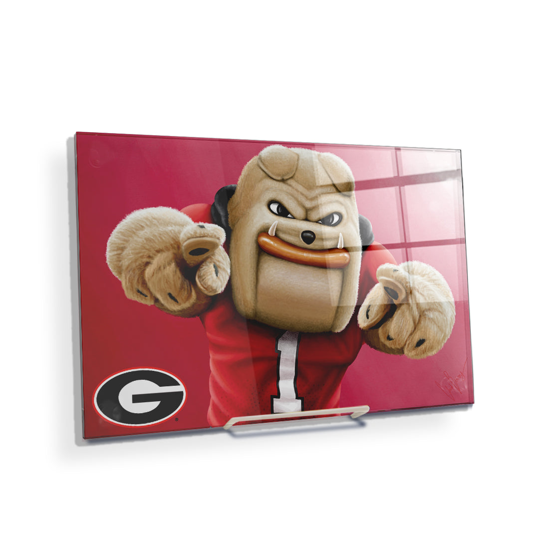 Georgia Bulldogs - Hairy Dawg Landscape - College Wall Art #Canvas