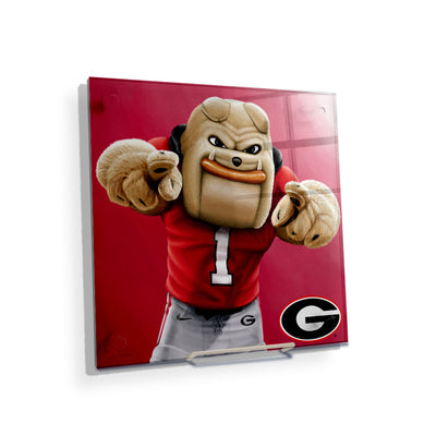 Georgia Bulldogs - Hairy Dawg Tile - College Wall Art #Acrylic Mini