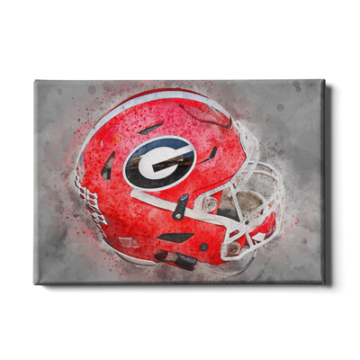 Georgia Bulldogs - Georgia Helmet Fine Art - College Wall Art #Canvas