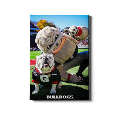 Georgia Bulldogs - Uga & Hairy the Dawg - College Wall Art #Canvas