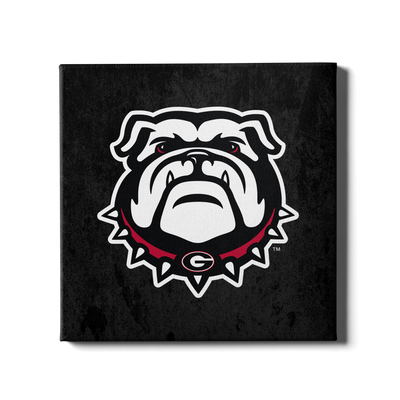 Georgia Bulldogs - Bulldog on Black - College Wall Art #Canvas