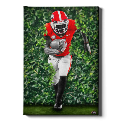 Georgia Bulldogs - Through the Hedges Oil Painting - College Wall Art #Canvas