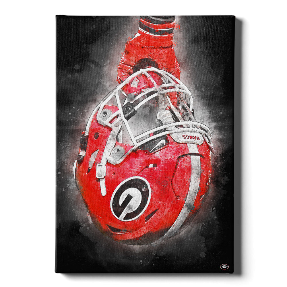 Georgia Bulldogs - Battle Ready Dawg - College Wall Art #Canvas