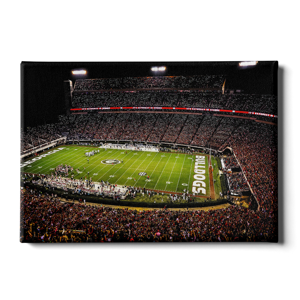 Georgia Bulldogs - It's Saturday and 4th Quarter in Athens - College Wall Art #Canvas