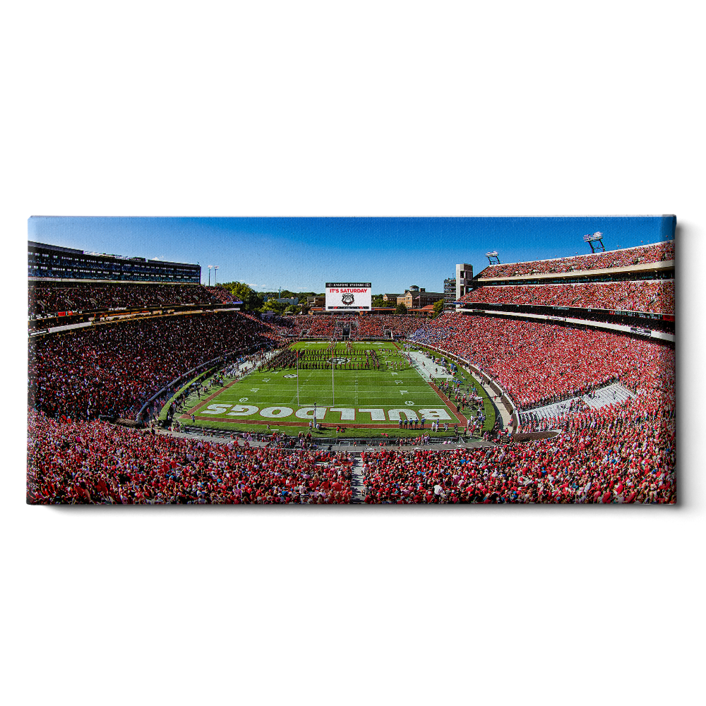 Georgia Bulldogs - It's Saturday Panoramic - College Wall Art #Canvas