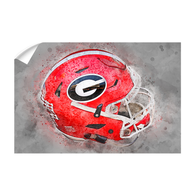 Georgia Bulldogs - Georgia Helmet Fine Art - College Wall Art #Wall Decal