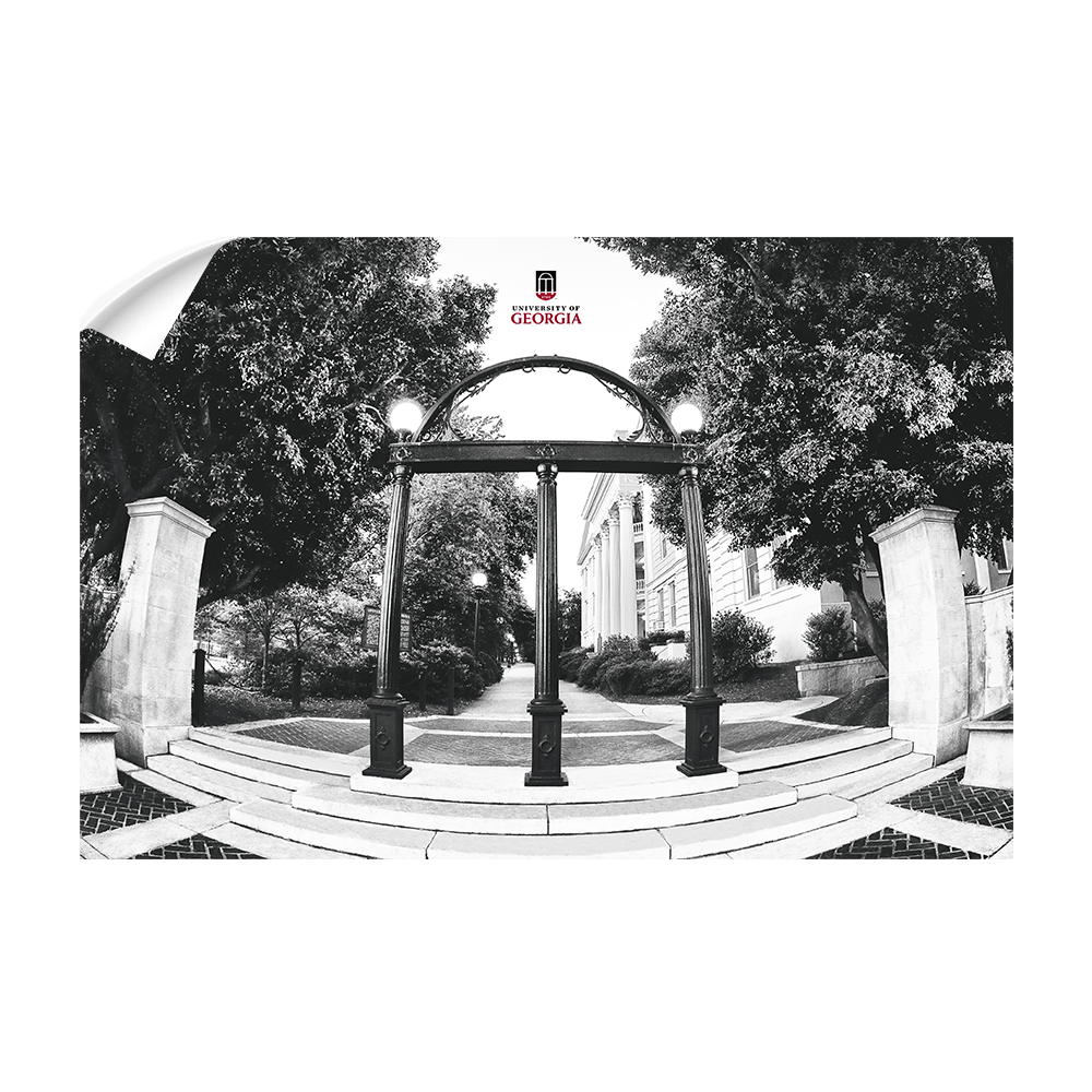 Georgia Bulldogs - Arch B&W - College Wall Art #Canvas