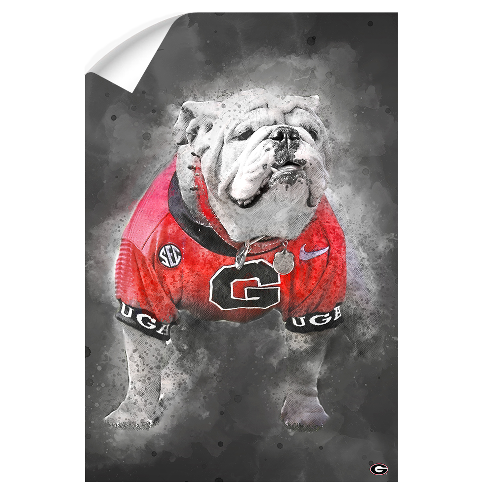 Georgia Bulldogs - The Dawg Painting - College Wall Art #Canvas