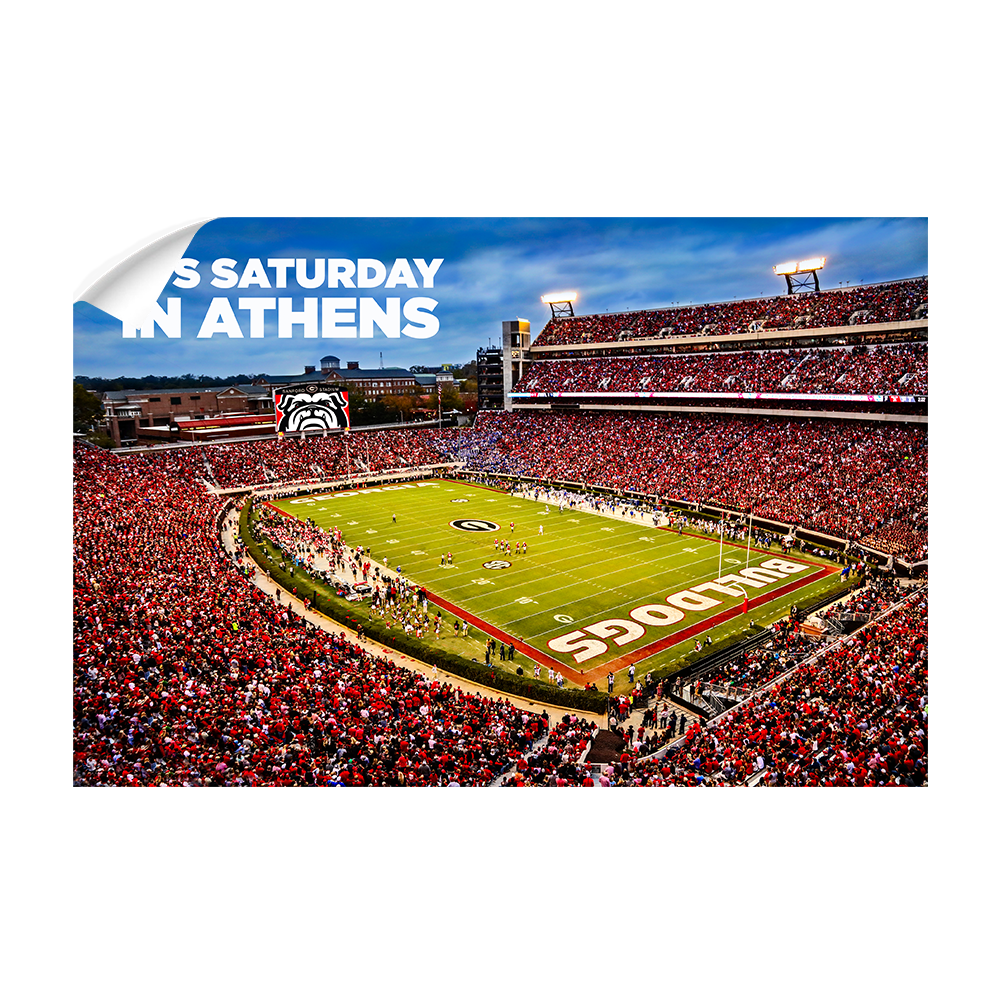 Georgia Bulldogs - It's Saturday in Athens - College Wall Art #Wall Decal