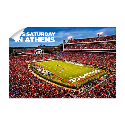 Georgia Bulldogs - It's Saturday in Athens - College Wall Art #Wall Decal
