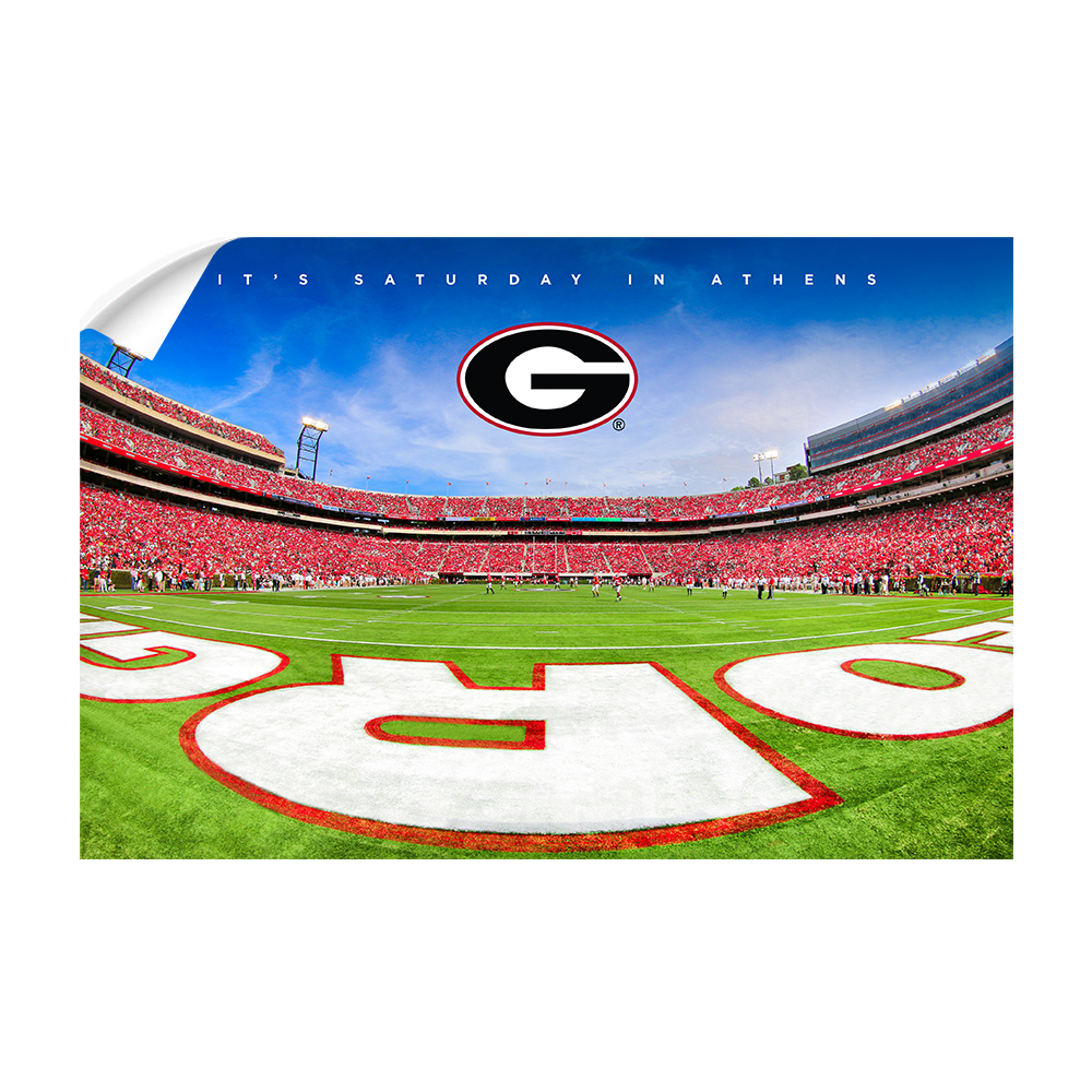 Georgia Bulldogs - It's Saturday in Athens End Zone - College Wall Art #Wall Decal