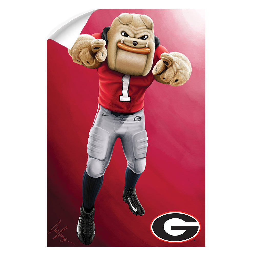 Georgia Bulldogs - Hairy Dawg Portrait - College Wall Art #Canvas