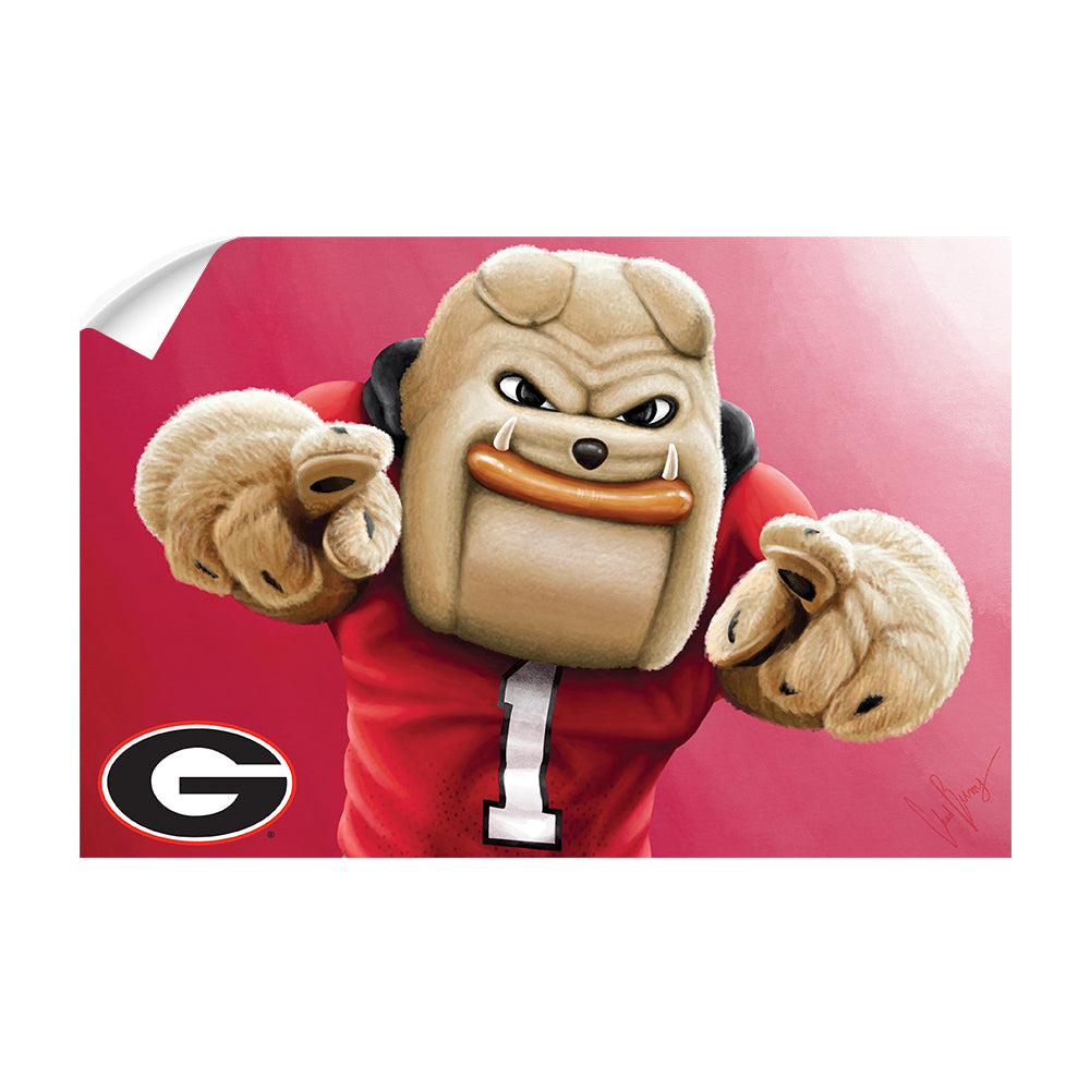 Georgia Bulldogs - Hairy Dawg Landscape - College Wall Art #Canvas