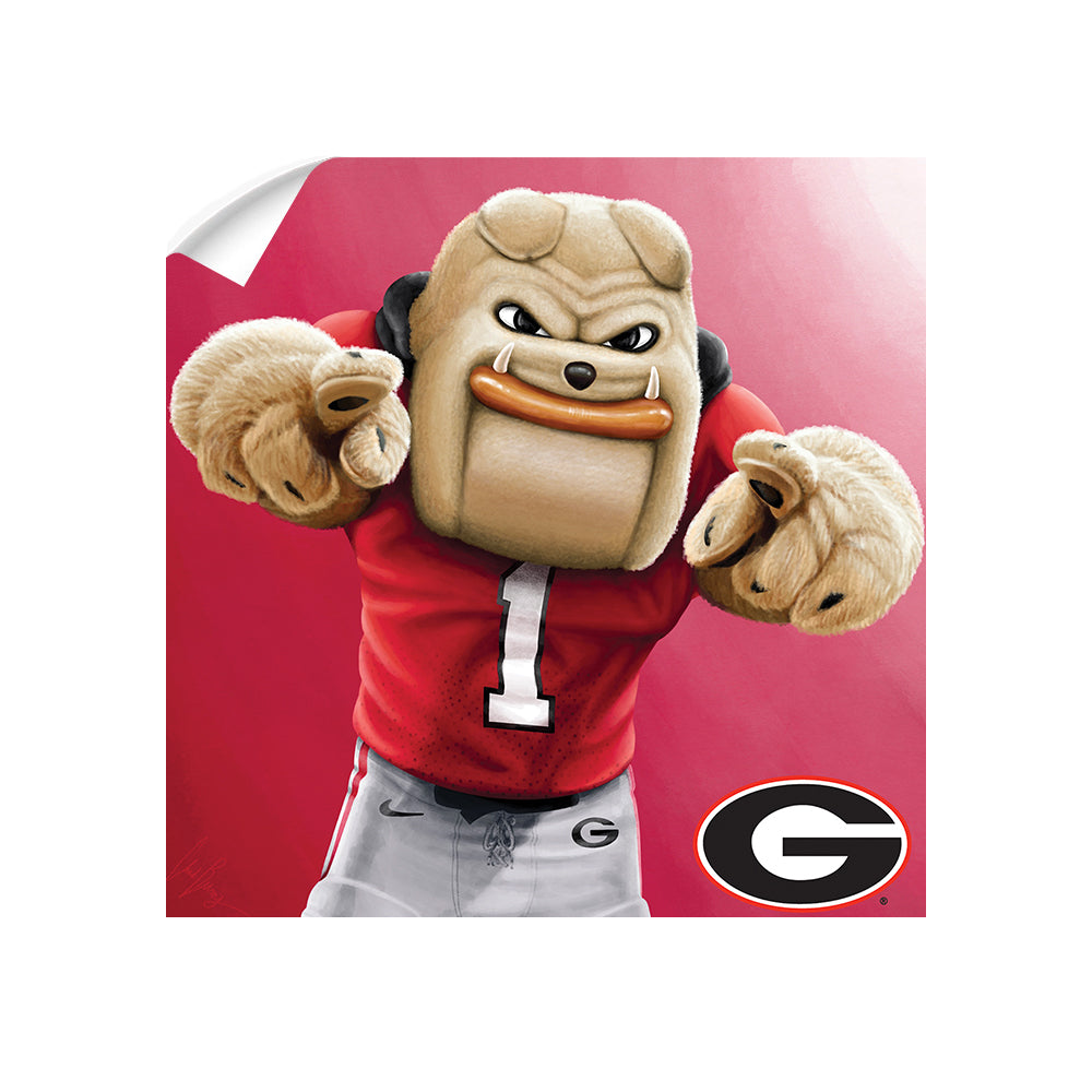 Georgia Bulldogs - Hairy Dawg Tile - College Wall Art #Canvas