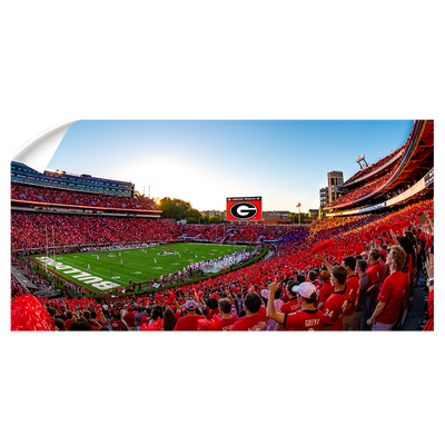 Georgia Bulldogs - Gooooo Georgia Panoramic - College Wall Art #Wall Decal