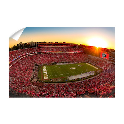 Georgia Bulldogs - Sanford Stadium Sunset - College Wall Art #Decal