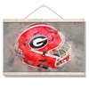 Georgia Bulldogs - Georgia Helmet Fine Art - College Wall Art #Hanging Canvas