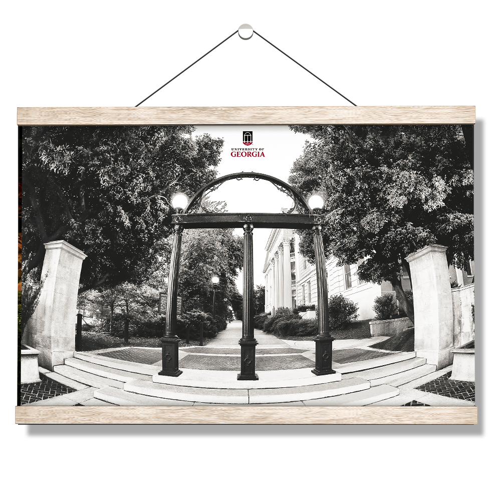 Georgia Bulldogs - Arch B&W - College Wall Art #Canvas