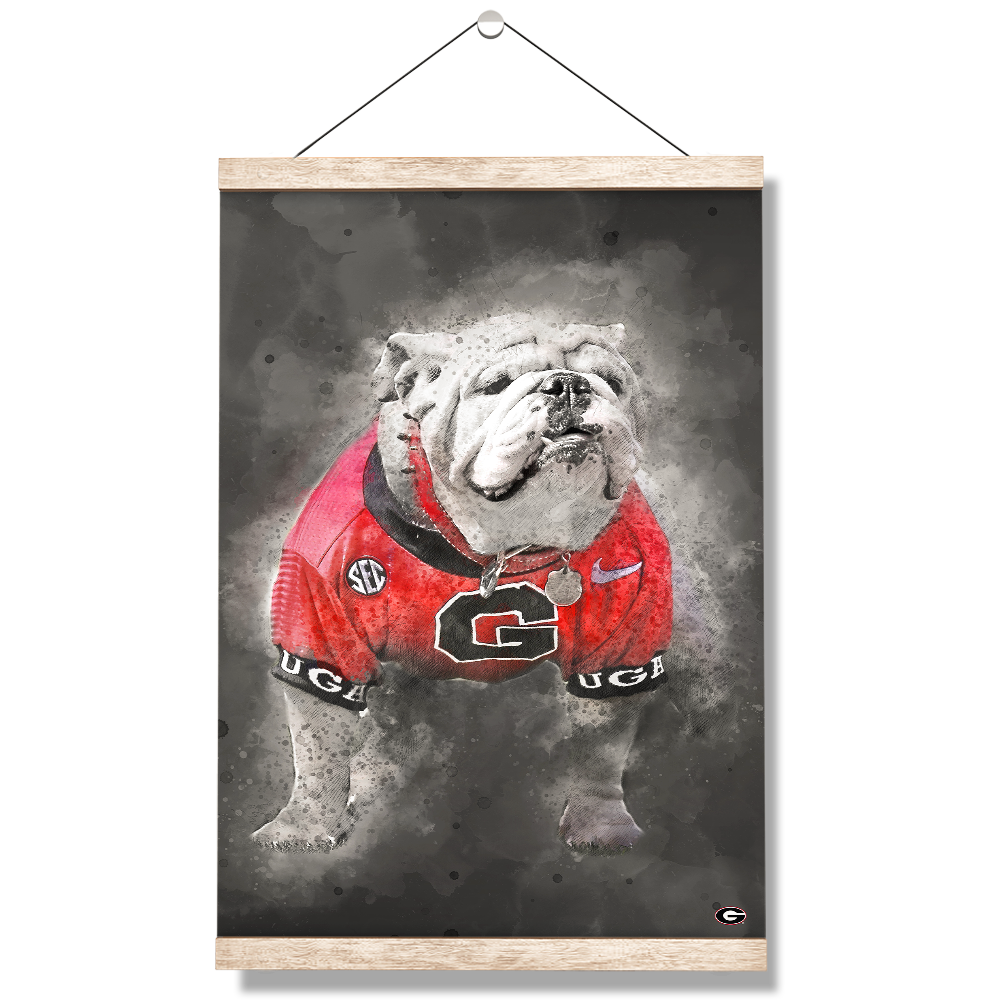 Georgia Bulldogs - The Dawg Painting - College Wall Art #Canvas