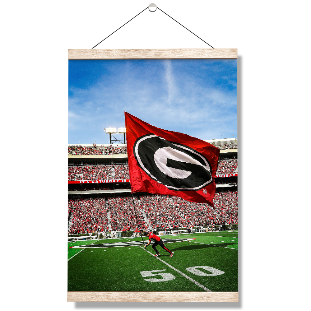 Georgia Bulldogs - The G Flag - College Wall Art #Canvas