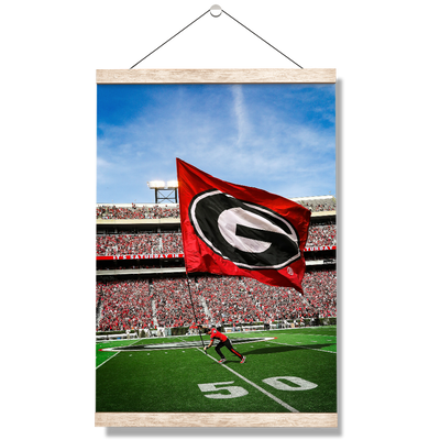 Georgia Bulldogs - The G Flag - College Wall Art #Hanging Canvas