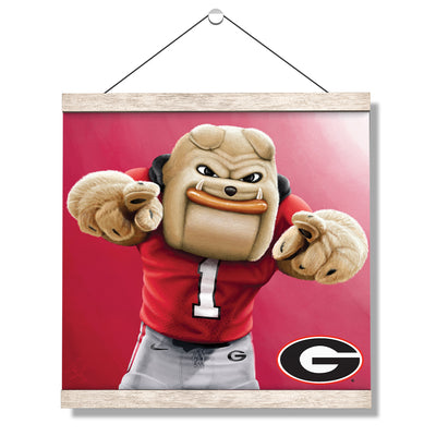 Georgia Bulldogs - Hairy Dawg Tile - College Wall Art #Hanging Canvas