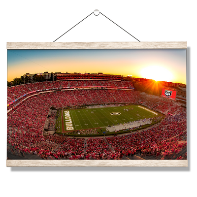 Georgia Bulldogs - Sanford Stadium Sunset - College Wall Art #Hanging Canvas