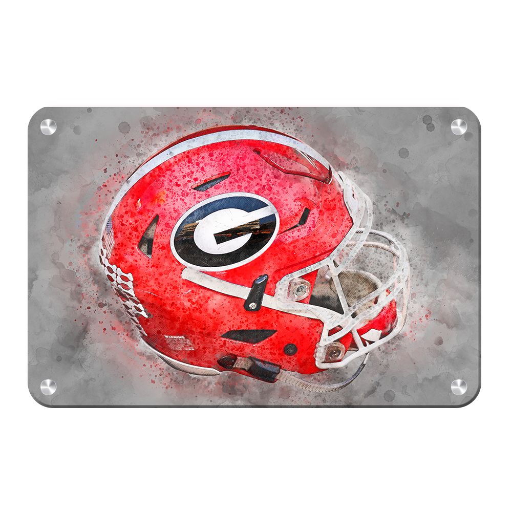 Georgia Bulldogs - Georgia Helmet Fine Art - College Wall Art #Canvas