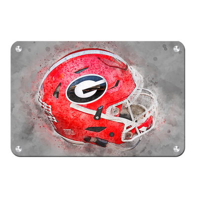 Georgia Bulldogs - Georgia Helmet Fine Art - College Wall Art #Metal