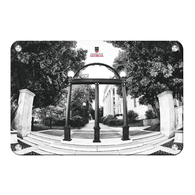 Georgia Bulldogs - Arch B&W - College Wall Art #Metal