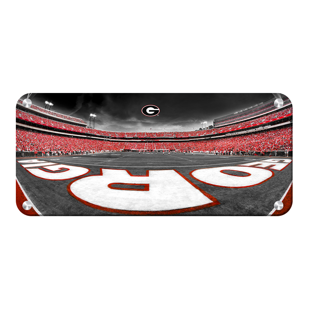 Georgia Bulldogs - Sanford Stadium End Zone Duotone Panoramic - College Wall Art #Canvas