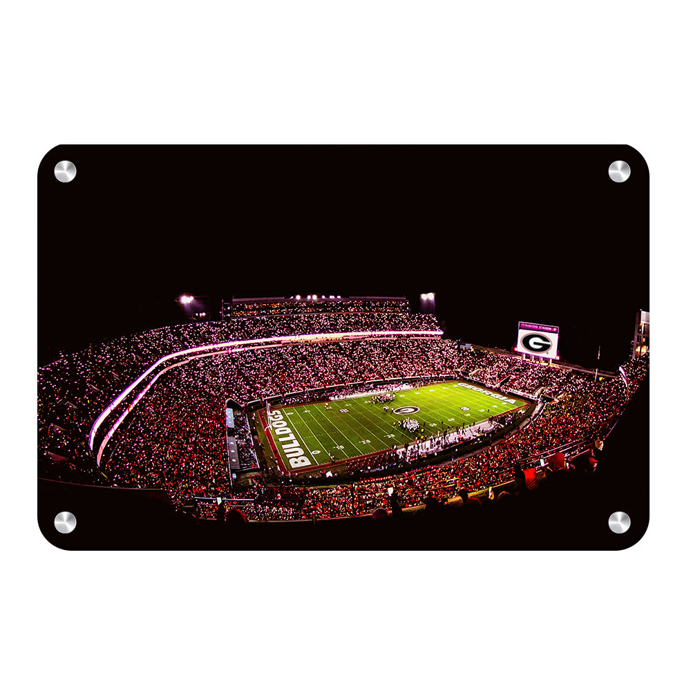 Georgia Bulldogs - Georgia Bulldogs Sanford Lights - College Wall Art #Canvas