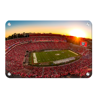 Georgia Bulldogs - Sanford Stadium Sunset - College Wall Art #Metal