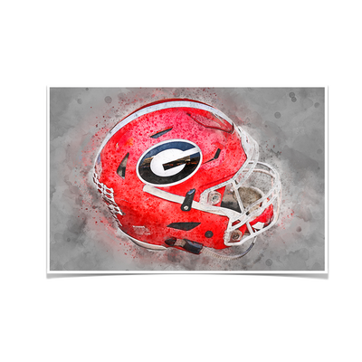 Georgia Bulldogs - Georgia Helmet Fine Art - College Wall Art #Poster