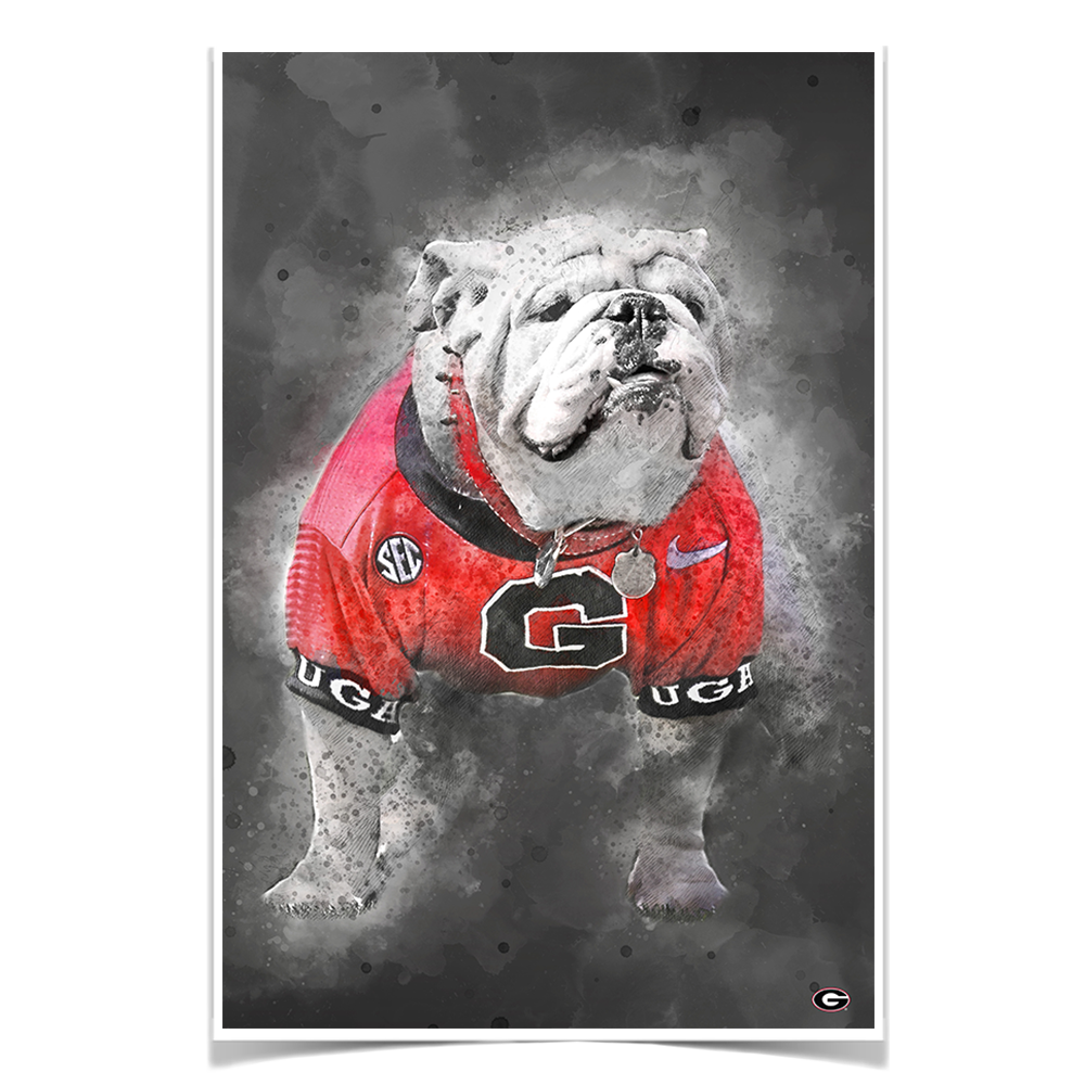 Georgia Bulldogs - The Dawg Painting - College Wall Art #Canvas