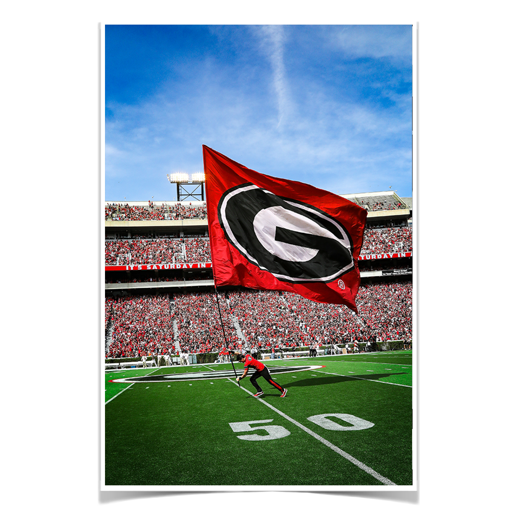 Georgia Bulldogs - The G Flag - College Wall Art #Canvas