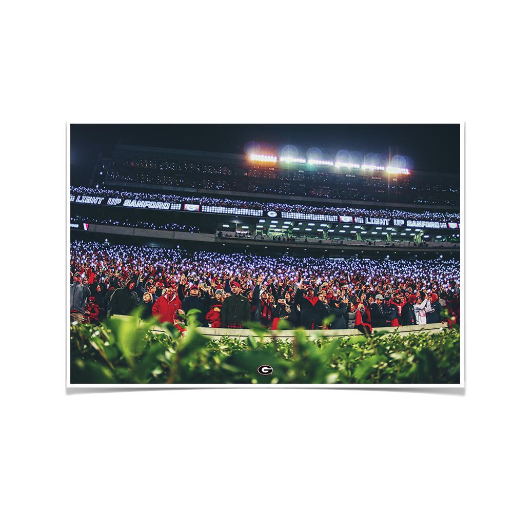 Georgia Bulldogs - Light Up Sanford - College Wall Art #Canvas