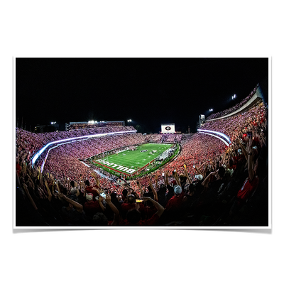 Georgia Bulldogs - Aerial Sanford Lights - College Wall Art #Poster