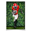 Georgia Bulldogs - Through the Hedges Oil Painting - College Wall Art #Poster